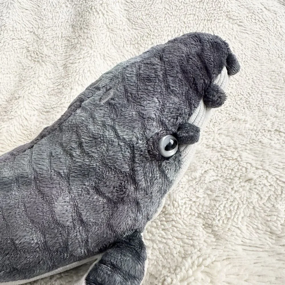 Wild Republic Cuddlekins Blue Gray Humpback Whale Plush 13” Aquarium